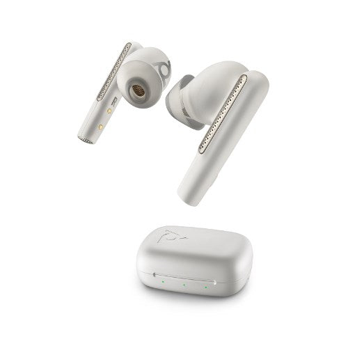 POLY VOYAGER FREE 60 UC M WHIT E SAND EARBUDS BT700 USB-A AD APTER BASIC CHARGE CASE