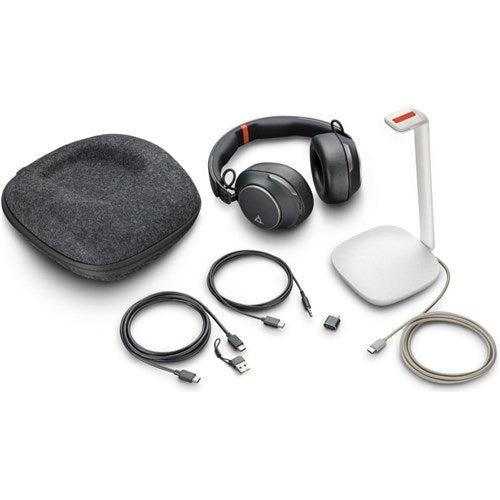 POLY VOYAGER SURROUND 85 UC US B-C HEADSET USB-C/A ADAPTER  CHARGING STAND