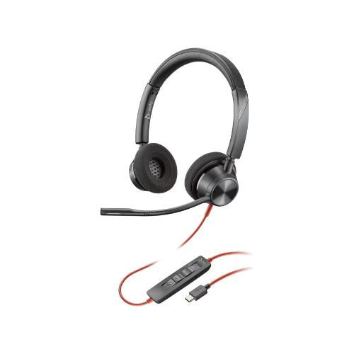 POLY BLACKWIRE 3320 STEREO MIC ROSOFT TEAMS CERTIFIED USB-C H EADSET USB-C/A ADAPTER
