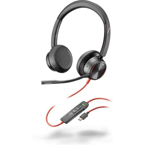 POLY BLACKWIRE 8225 STEREO USB -C HEADSET USB-C/A ADAPTER