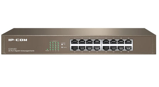 IP-COM (G1016D v6.0) 16-Port Gigabit Unmanaged Switch, 6kv lightning protection