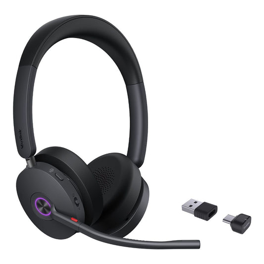 Yealink BH74 Teams USB-C/A Bluetooth Headset, Active Noise Cancellation, 6 mic, Acoustic Shield, Wireless range 50 m, talk time of up to 32 hours