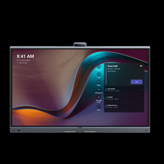 YealinkMB75Pro-A02 75'' MeetingBoard Microsoft Teams on Android, Triple-eye Camera System (3*50MP), Floorstand & Wallmount not included, Android 13.