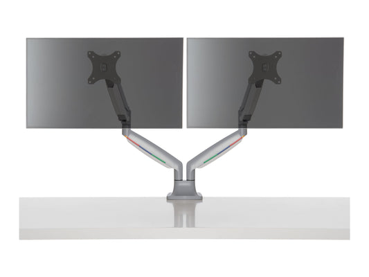 KENSINGTON PREMIUM DUAL MONITOR ARM, UP TO 32" & 9KG, H/ADJ, VESA 75x75, 100x100 - GREY