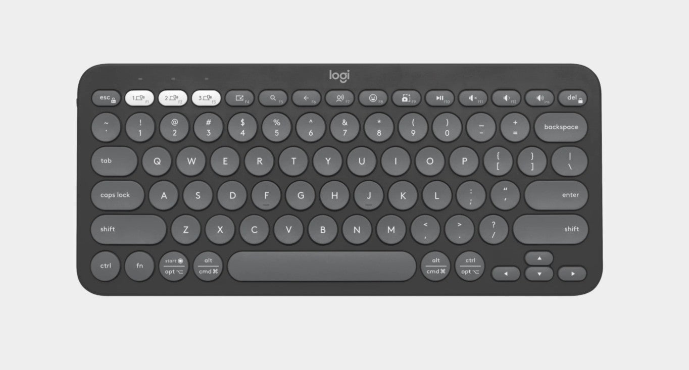 Logitech PEBBLE KEYS 2 K380S Slim, minimalist Bluetooth¬Æ Wireless Keyboard with customizable keys (Graphite)