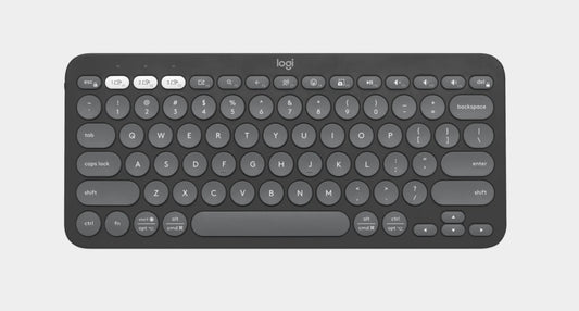 Logitech PEBBLE KEYS 2 K380S Slim, minimalist Bluetooth¬Æ Wireless Keyboard with customizable keys (Graphite)