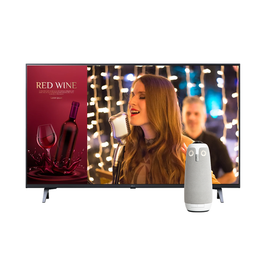 LG UR640S 55 and Owl Labs Meeting Owl 3 Video Conference Bundle - Small Room