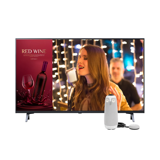 LG UR640S 65 and Owl Labs Meeting Owl 3 Video Conference Bundle - Medium Room