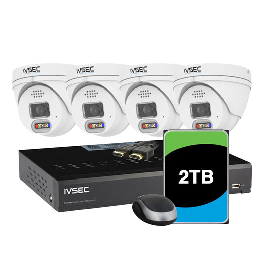 LX SERIES KIT 4 X NC119XA 4MP IP CAM + NR004XB-2TB 8 x PoE NVR 4K  BASIC IVS
