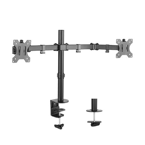 Brateck Dual Screens Economical Double Joint Articulating Steel Monitor Arm Fit Most 13‚Äô‚Äô-32‚Äô‚Äô Monitors Up to 8kg per screen VESA 75x75/100x10