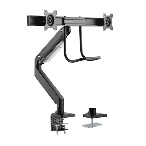 Brateck Dual Monitors Aluminum Heavy-Duty Gas Spring Monitor Arm with Handle Fit Most 17‚Äò-32‚Äô Monitors Up to 8kg per screen VESA 75x75/100x100(LS)
