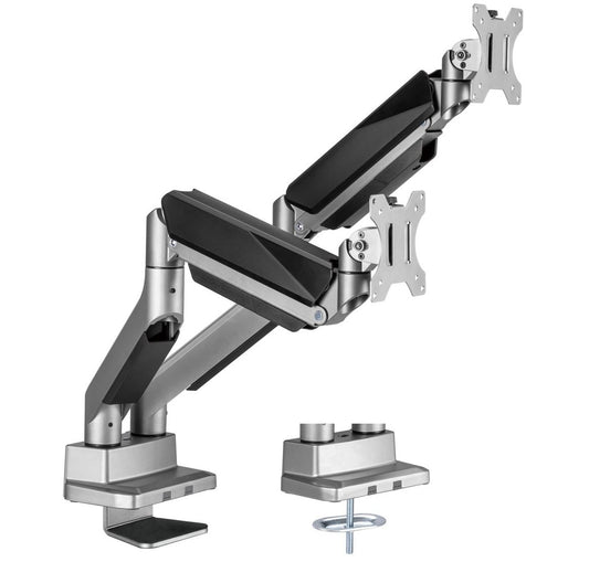 mbeat¬Æ activiva Heavy Duty Dual Monitor Screen Gas Spring Monitor Arm Support:For monitors 17'-35‚Äô‚Äô, each up to15kg.  Integrated 180¬∞ Rotation