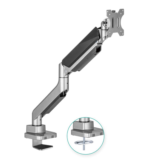 mbeat¬Æ Activiva Heavy Duty Single Monitor Screen Gas Spring Monitor Arm ACA-HMA-SGS01Y Color: Metallic Grey Screen Rotation: +180¬∞~-180¬∞