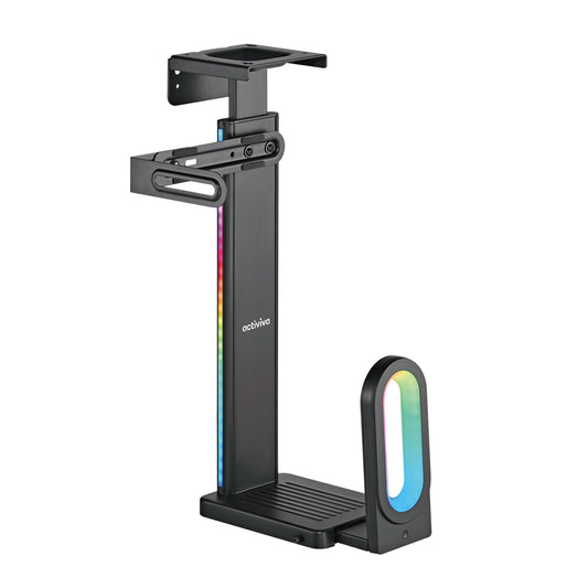 mbeat¬Æ activiva RGB Ultra-Wide Adjustable Wall & Under-Desk Gaming PC Mount Heavy-Duty Weight Capacity 20kg
