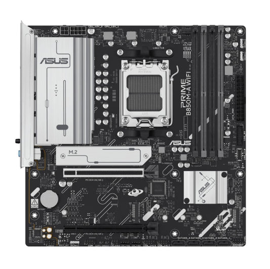 ASUS AMD B850M PRIME B850M-A WIFI-CSM (AM5) mATX Motherboard 4xDDR5, Max 256GB, 1 x PCIe 5.0 x16 slot, 4 x SATA