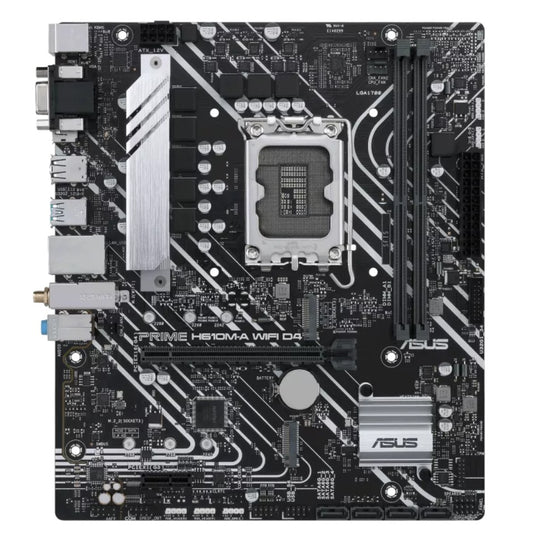 ASUS H610M-A WIFI D4-CSM PRIME Intel LGA 1700 mATX Motherboard, DDR4 64GB, PCIe4.0, M.2, 1Gb Ethernet, HDMI, D-SUB, USB3.2 Gen2, SATA 6Gbps,