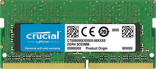 Crucial 8GB (1x8GB) DDR4 SODIMM 3200MHz CL22 1.2V Single Ranked Notebook Laptop Memory RAM ~CT8G4SFRA32A
