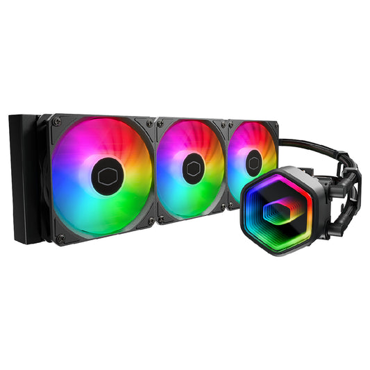 COOLER MASTER MASRTERLIQUID ML360L ARGB, 120ARGB FAN(3), DUAL CHAMBER PUMP, 5YR