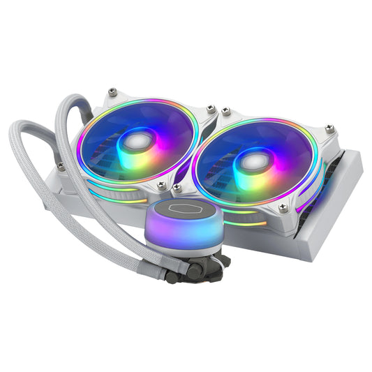 COOLER MASTER MASTERLIQUID ML240 ILLUSION WHITE EDITION, GEN2 ADDRESSABLE RGB LEDS FOR ENH