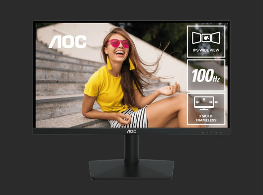 AOC 23.8 IPS. 1920 1080 FHD, 100Hz, 8ms GtG (bw), HDMI 1.4 x1,VGA x1, Adaptive Sync.IPS Monitor Replace 24B20JH2