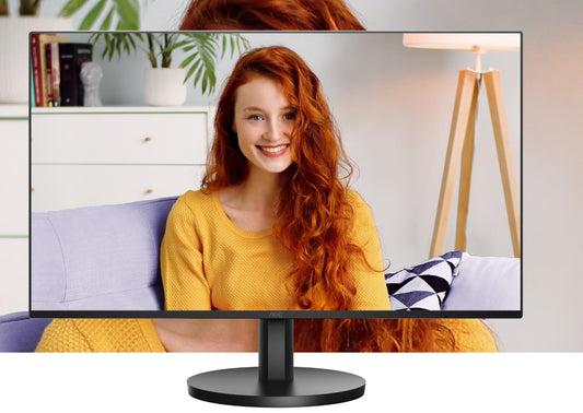 AOC 23.8' IPS 1ms 100hz, Ultra Slim, Speakers, Flicker Free, FHD 1080, VGA, HDMI. VESA 100 x 100, Earphone.Low Blue,  Office Home Monitor (LS)