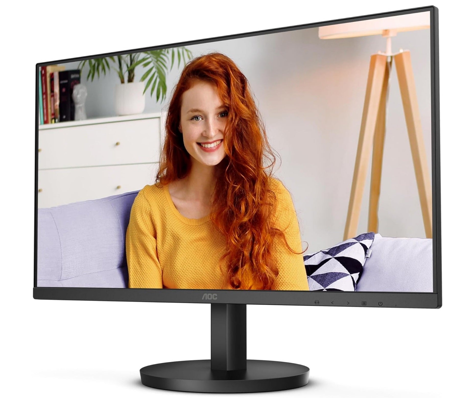AOC 27 IPS, 120Hz, 250cd/m2, Full HD 1920 1080 2w Speakers, 3-Way Frameless Slim HDMI, VGA Tilt Low Blue, Flicker Free, VESA 100, Office Monitor