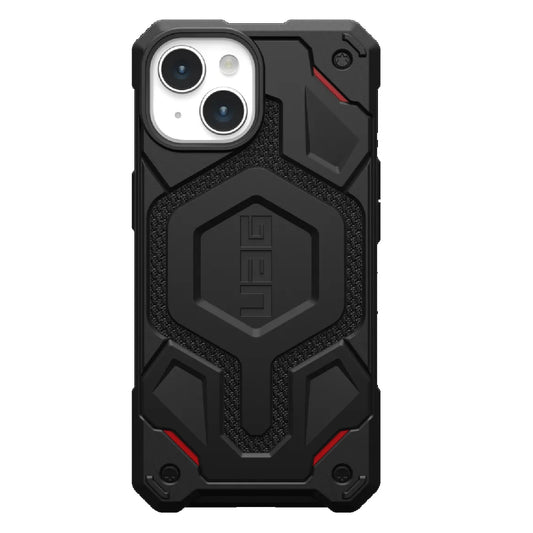 UAG Monarch Pro MagSafe Kevlar Apple iPhone 15 (6.1') Rugged Case - Kevlar Black(114219113940), 25ft. Drop Protection (7.6M), 10 Years Warranty