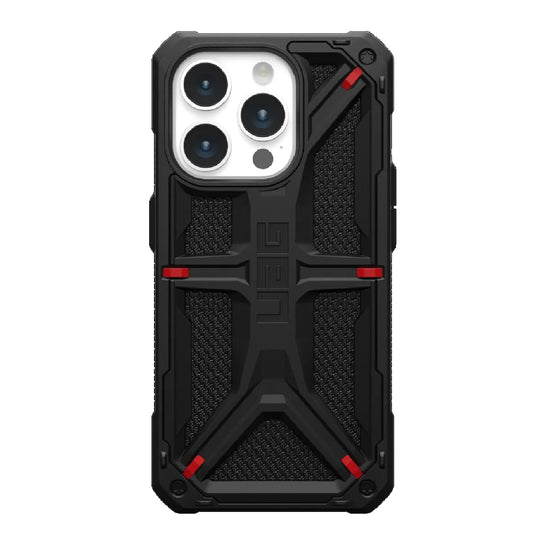 UAG Monarch Kevlar Apple iPhone 15 Pro (6.1') Rugged Case - Kevlar Black(114278113940), 20ft. Drop Protection(6M), 5 Layers Protection, 10 Years Warranty