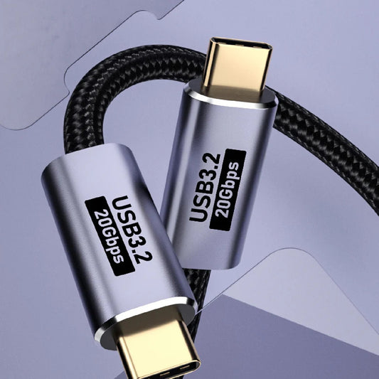 USP BoostUp Braided USB-C to USB-C (3.2 Gen2) Charge & Video (8K64HZ) Cable (2M) Black,5A/100W PD, Fast Charge, 20Gbps,Best for Laptop