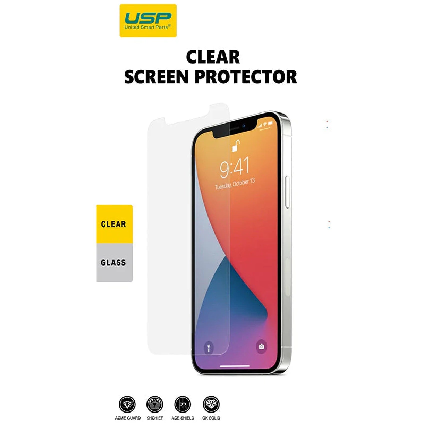 USP Apple iPhone 16 Pro (6.3') Tempered Glass Screen Protector: Full Coverage, 9H Hardness, Bubble-free,Anti-fingerprint,Original Touch Feel