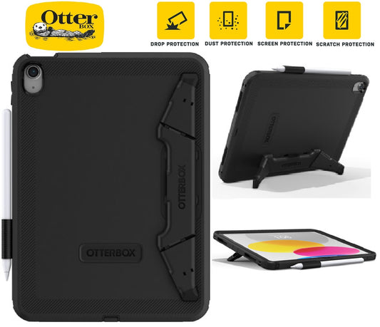 OtterBox Defender Apple iPad (11.0') 11th Gen (A16)/iPad 10th Gen (10.9') Case Black for EDU,No Retail Packaging, Kickstand, 7 Years Warranty