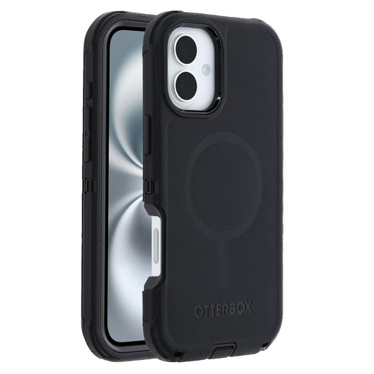 OtterBox Defender MagSafe for Apple iPhone 16 (6.1") Case Black - (77-95961), DROP+ 7X Military Standard, Tri-Layer, Port Covers, 7 Years Warranty
