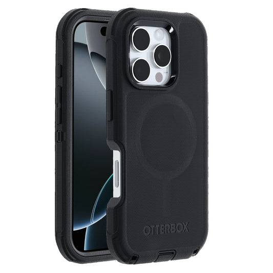 OtterBox Defender MagSafe for Apple iPhone 16 Pro (6.3") Case Black - (77-95975), DROP+ 7X Military Standard, Tri-Layer, Port Covers, 7 Years Warranty