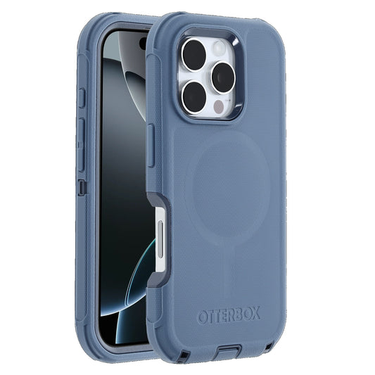 OtterBox Defender MagSafe for Apple iPhone 16 Pro Max (6.9") Case Baby Blue Jeans-(77-95985)DROP+ 7X Military Standard, Tri-Layer, 7 Years Warranty