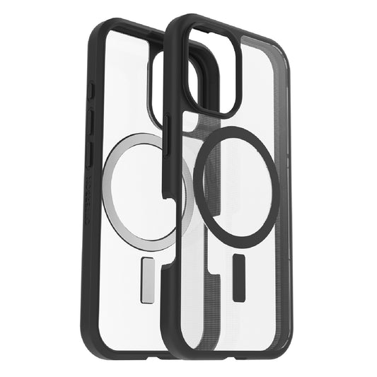OtterBox React MagSafe for Apple iPhone 16 Pro (6.3") Case Clear/Black -(77-96251), DROP+ Military Standard, Hard Case with Soft Grip Edges, 7 Years Warranty