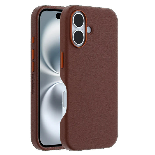 OtterBox Symmetry MagSafe Cactus Leather for Apple iPhone 16 Plus (6.7") Case Brown - (77-96289), DROP+ 3X Military Standard, 7 Years Warranty