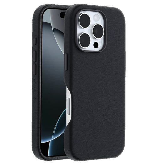 OtterBox Symmetry MagSafe Cactus Leather for Apple iPhone 16 Pro (6.3") Case Black-(77-96317), DROP+ 3X Military Standard, Pocket friendly, 7 Years Warranty