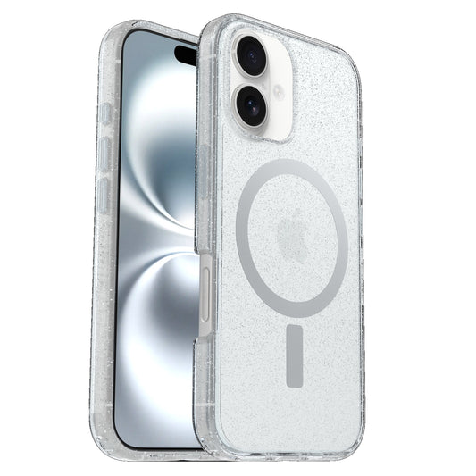 OtterBox Symmetry Clear MagSafe for Apple iPhone 16 (6.1") Case Stardust - (77-96381), Antimicrobial, DROP+ 3X Military Standard, 7 Years Warranty