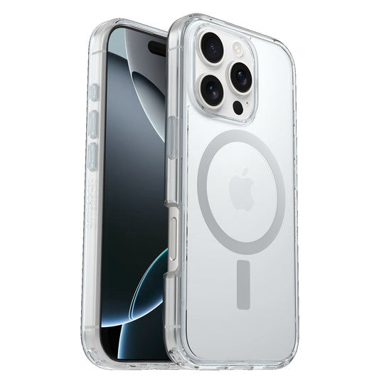 OtterBox Symmetry Clear MagSafe for Apple iPhone 16 Pro Max (6.9") Case Clear - (77-96417), Antimicrobial, DROP+ 3X Military Standard, 7 Years Warranty