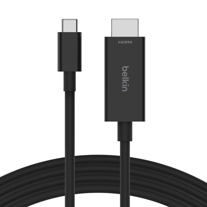 Belkin Connect USB-C‚Ñ¢ to HDMI Cable (2M) - Black (AVC012bt2MBK), 8K at 60Hz and 4K at 120Khz, Supports (HDR10+), Plug and Play, 2 Years Warranty