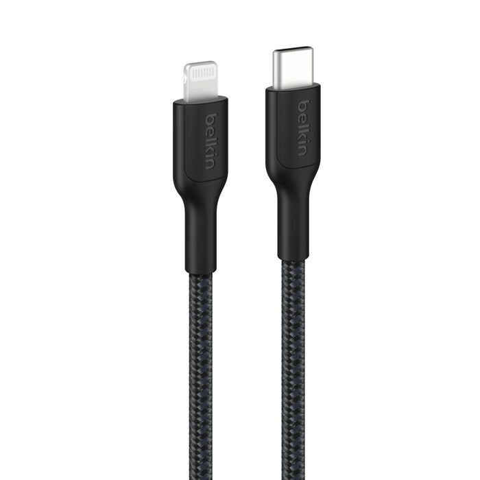 Belkin Boostcharge Pro Braided Lightning to USB-C Cable (2M) - Black (CAA022FQ2MBK)