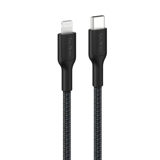 Belkin Boostcharge Pro Braided Lightning to USB-C Cable (2M) - Black (CAA022FQ2MBK)