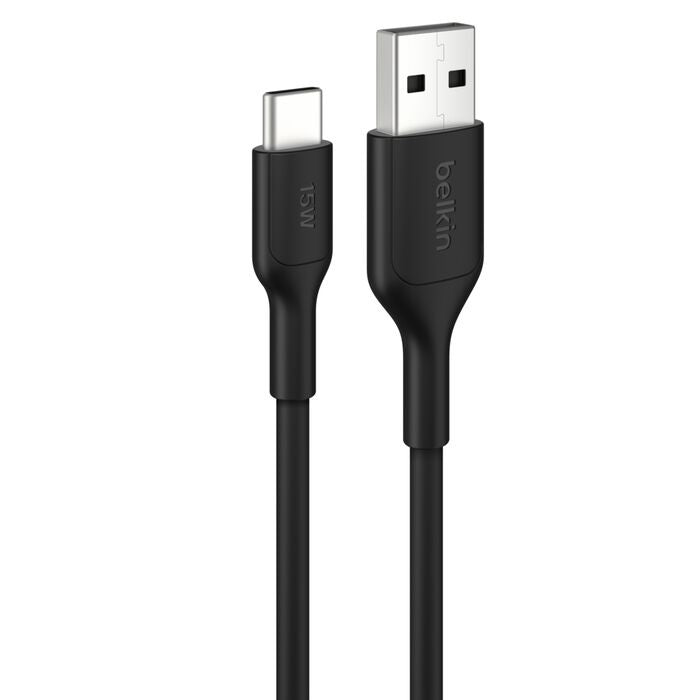 Belkin BoostCharge USB-C to USB-A Cable (1M) - Black (CAB021fq1MBK), 15W, 480MBPS, 300K Bends, Apple, Samsung, USB-IF Certified, 2 Years Warranty