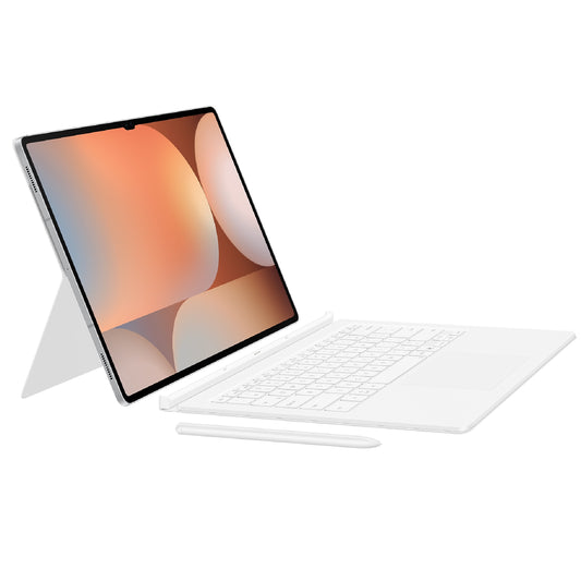 Samsung Galaxy Tab S10 Ultra / Tab S9 Ultra Book Cover Keyboard White - Magnetic, Effortless Comes In 150¬∞, Wireless Sharing, AI Key,1 Year Warranty