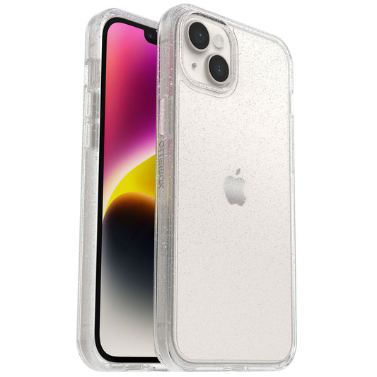 OtterBox Symmetry Clear for Apple iPhone 14 Plus Case Stardust (Clear Glitter) - (77-88595), DROP+ 3X Military Standard, Raised Edges