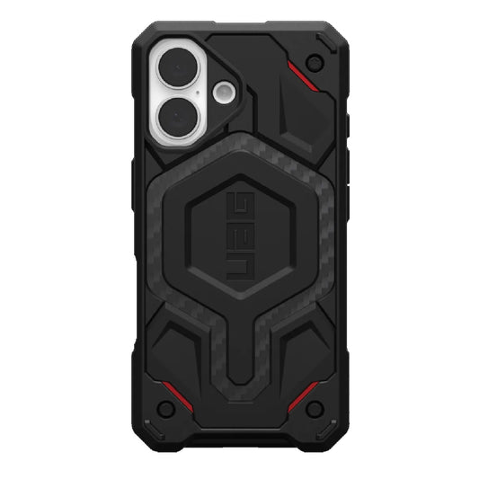 UAG Monarch Pro MagSafe Kevlar Apple iPhone 16 (6.1') Rugged Case - Kevlar Black(114458113940), 25ft. Drop Protection (7.6M), 10 Years Warranty