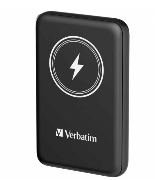 Verbatim Power Pack 10,000 mAh PD 3.0, 22.5w, embedded cables USB-C, Lightning Cables, USB-A Ports ÄöÑ Charge 4 devices at once, LED display Black