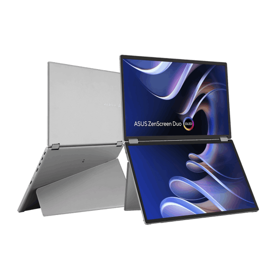 ASUS 14" (16:9) FHD OLED, DUO SCREEN, PORTABLE, 1MS, 60Hz, FOLDABLE, USB-C(2),  3YR WTY