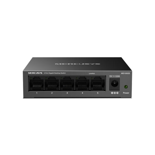 TP-LINK MERCUSYS 5-PORT GIGABIT DESKTOP SWITCH, GbE(5), METAL CASE, 2YR