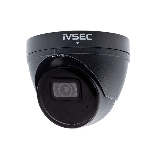 IVSEC TURRET IP CAMERA  5MP  2.8MM FIXED LENS  20FPS  POE  IP66  30M IR  MIC  BLACK